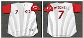 Reds 7 Kevin Mitchell White Throwback Cool Base Jersey,baseball caps,new era cap wholesale,wholesale hats